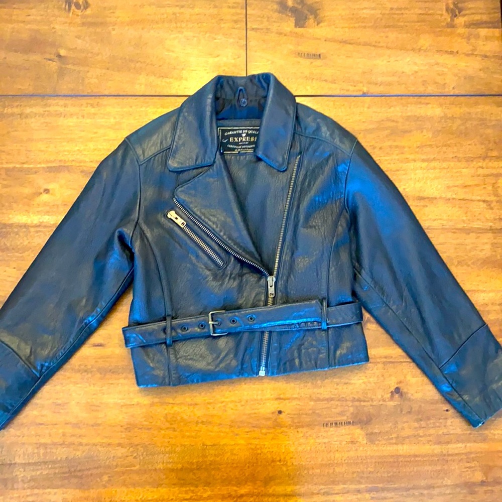 Express Vintage 90’s Genuine Leather Bomber Jacket